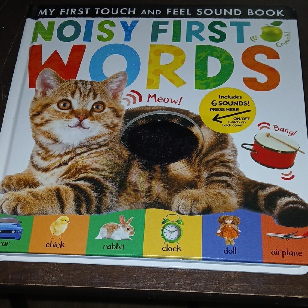 Noisy First Words Sound Book with Cat Design